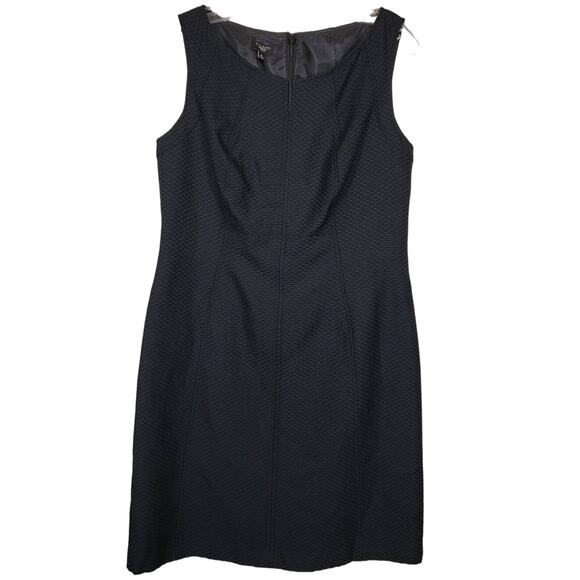 Talbots Women's Textured Sheath A Line Mini Dress Silk Blend Black Size 10 P - Picture 1 of 7